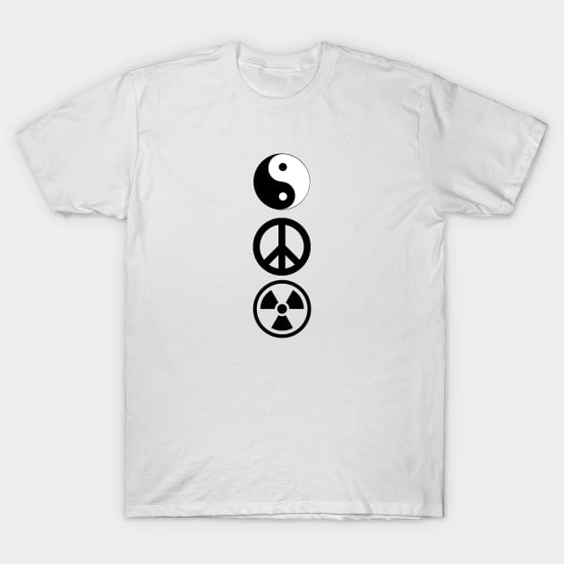 yin yang,peace and love,radiation,pokimane,twitchtv T-Shirt by misoukill